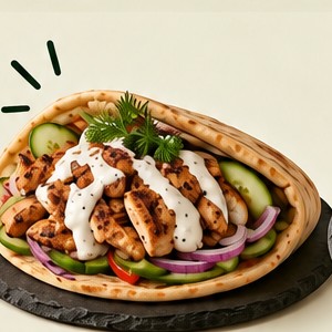 Пита KŌK с курицей гриль и соусом курт